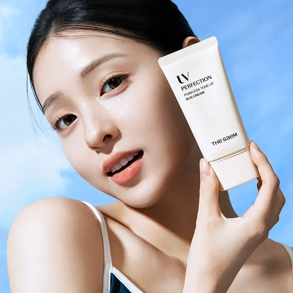 [모공밀착 보정]더샘 유브이 퍼펙션 포어리스 톤업 선 크림 50ml 1+1 기획
